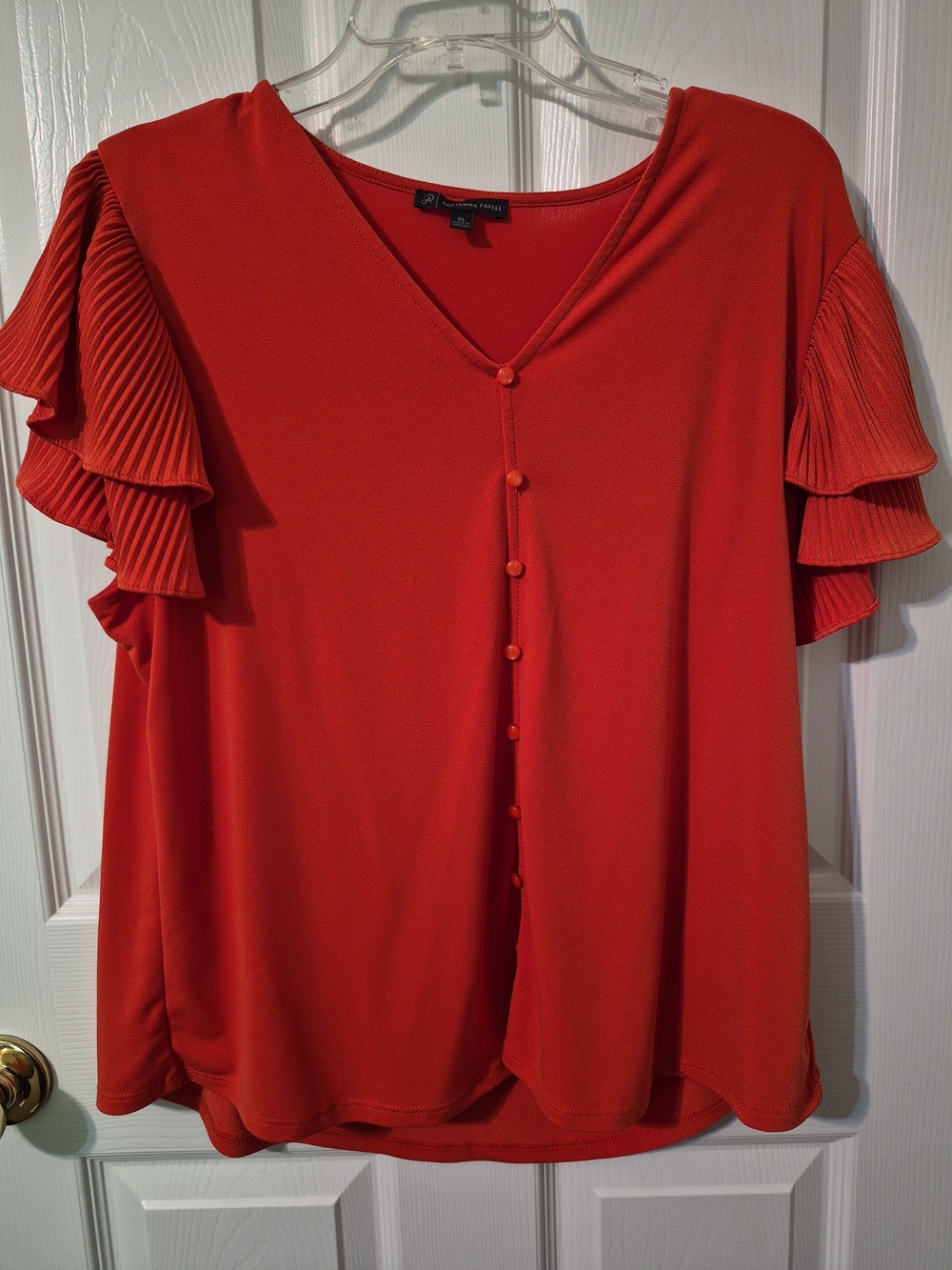 Adrianna Papell Orange Blouse